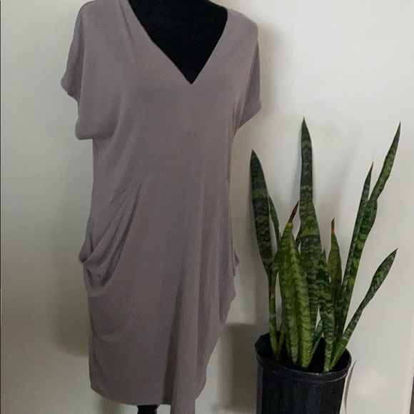 RACHEL Rachel Roy Dresses & Skirts - Rachel Roy charcoal drape pocket dress Size S